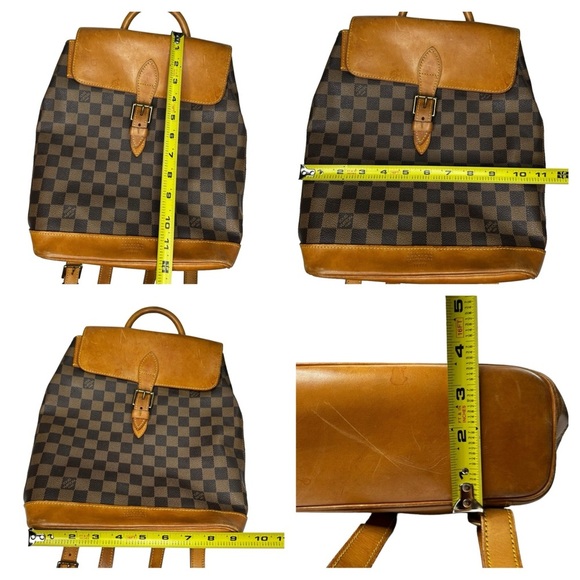 Authentic Louis Vuitton Damier Ebene Arlequin Centenaire Leather Soho Backpack - Picture 14 of 15